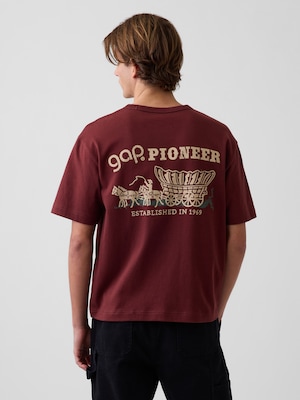 ヘビーウェイト GAP Pioneer グラフィックTシャツ