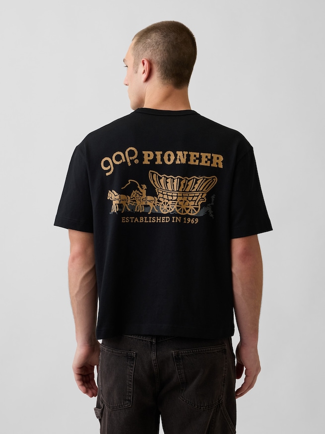 ヘビーウェイト GAP Pioneer グラフィックTシャツ-0