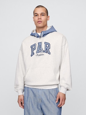 Gap &times; Malbon ヘビーウェイト フレンチテリー ロゴパーカー