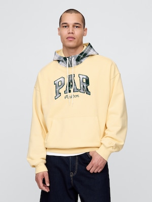 Gap &times; Malbon ヘビーウェイト フレンチテリー ロゴパーカー