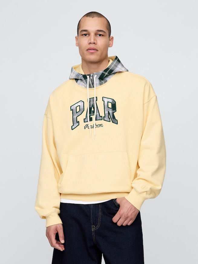 Gap &times; Malbon ヘビーウェイト フレンチテリー ロゴパーカー-0