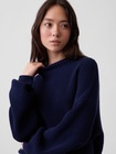 コットン100% オーバーサイズ ロールネックセーター-4