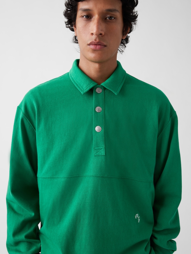 Gap &times; Malbon オーバーサイズ ポロ プルオーバー-4