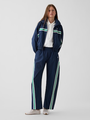 Gap &times; Malbon テクスチャー ポプリン バレル トラックパンツ