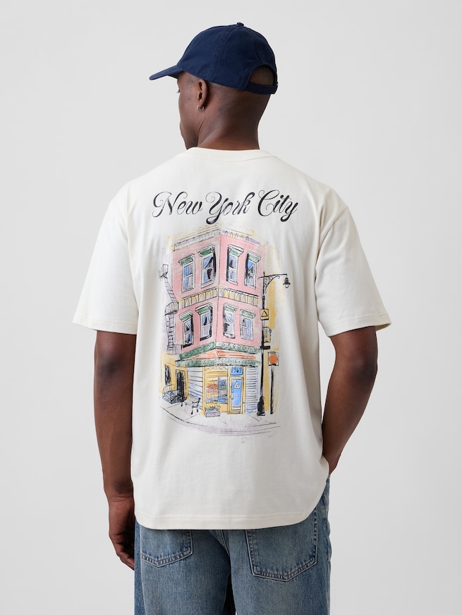 エブリディ ソフト オーバーサイズ グラフィックTシャツ-0
