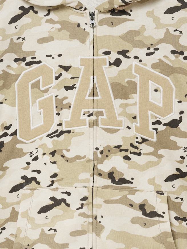 GAPロゴ フレンチテリー ジップアップパーカー-2