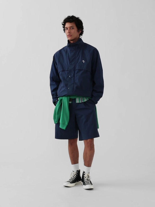Gap &times; Malbon テクスチャー ポプリン バギーショートパンツ-8
