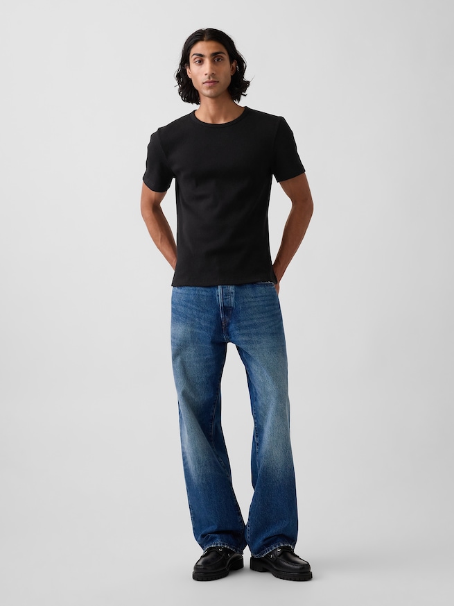 シュランケン リブTシャツ-1