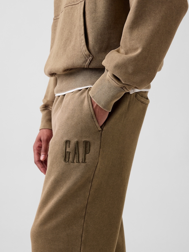 ヘビーウェイト リラックスフィット GAPロゴ スウェットパンツ-3