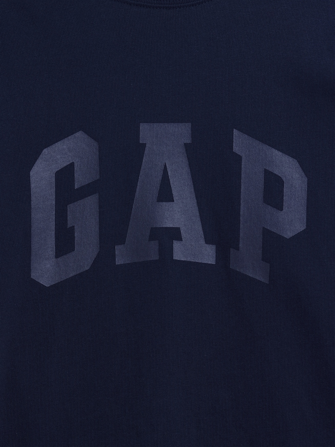 GAPロゴ ダブルレイヤード クロップドTシャツ-3
