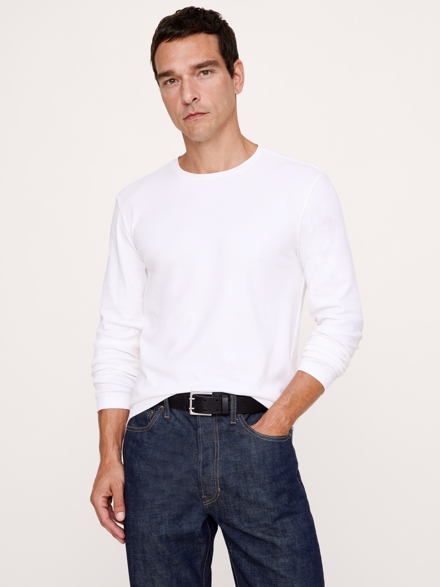 Luxury-Touch ロングスリーブ Tシャツ-0