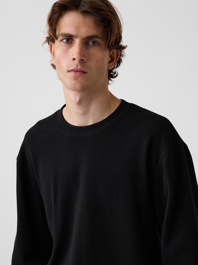 リラックスフィット ワッフルTシャツ-3