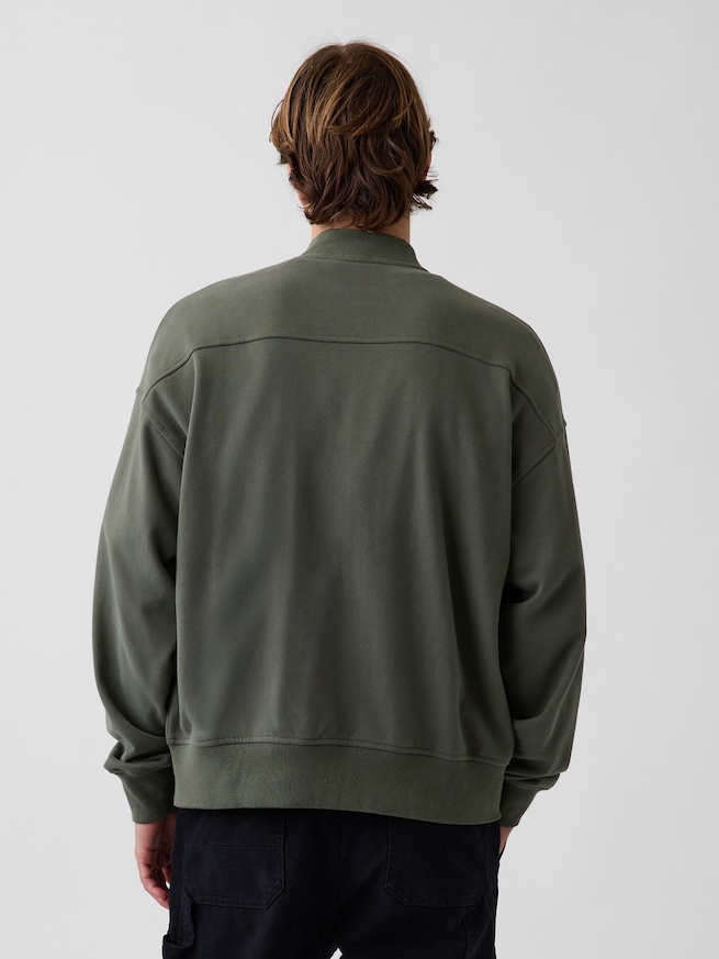 ヴィンテージソフト フレンチテリー GAPロゴ ダブルジップアップジャケット-2