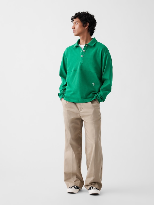 Gap &times; Malbon オーバーサイズ ポロ プルオーバー-1
