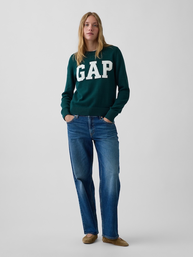 GAPロゴ クルーネックセーター-1