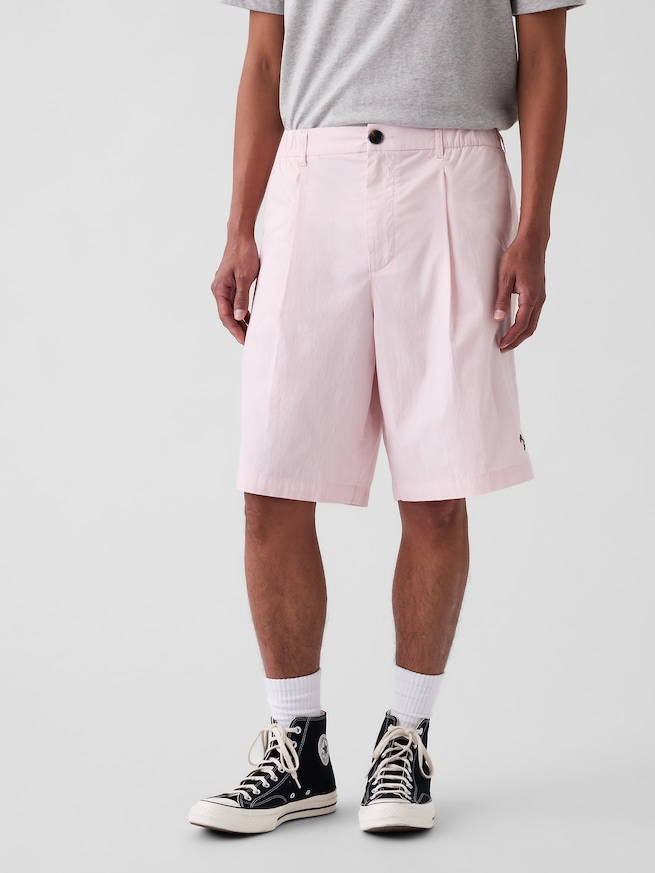 Gap &times; Malbon テクスチャー ポプリン バギーショートパンツ-2