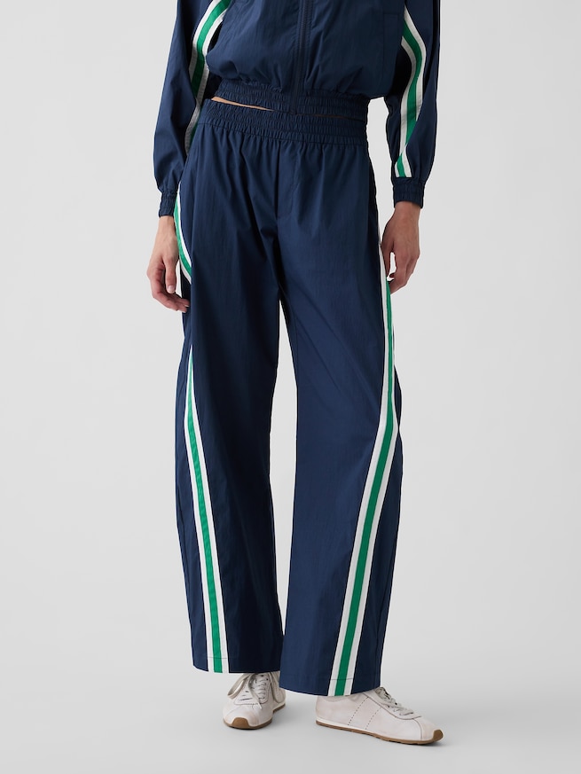 Gap &times; Malbon テクスチャー ポプリン バレル トラックパンツ-3