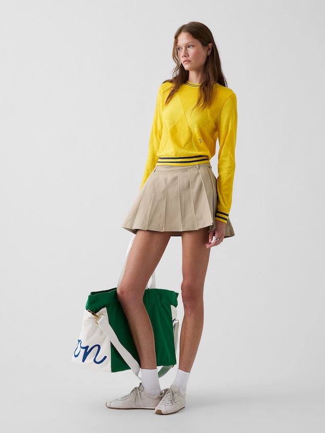 Gap &times; Malbon アーガイル クロップドセーター-1