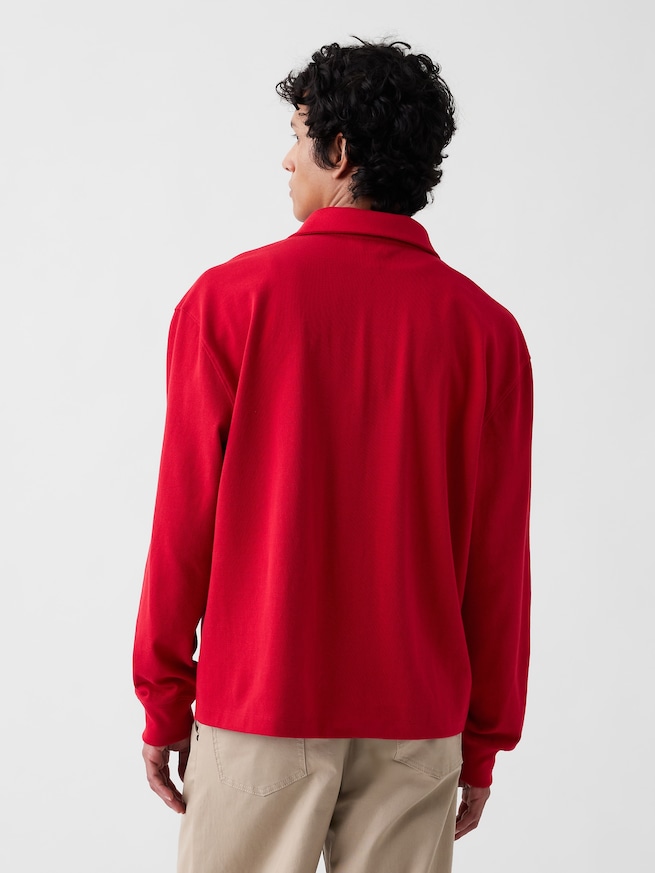 Gap &times; Malbon ピケ ポロ オーバーシャツ-2