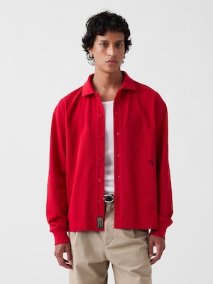Gap &times; Malbon ピケ ポロ オーバーシャツ
