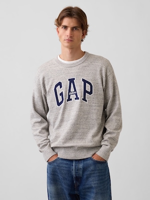 リラックスフィット GAPロゴ インターシャセーター