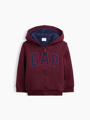 babyGap 裏ボア GAPロゴ ジップアップパーカー