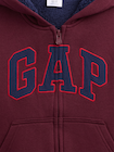 babyGap 裏ボア GAPロゴ ジップアップパーカー-2