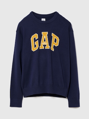 リラックスフィット GAPロゴ インターシャセーター