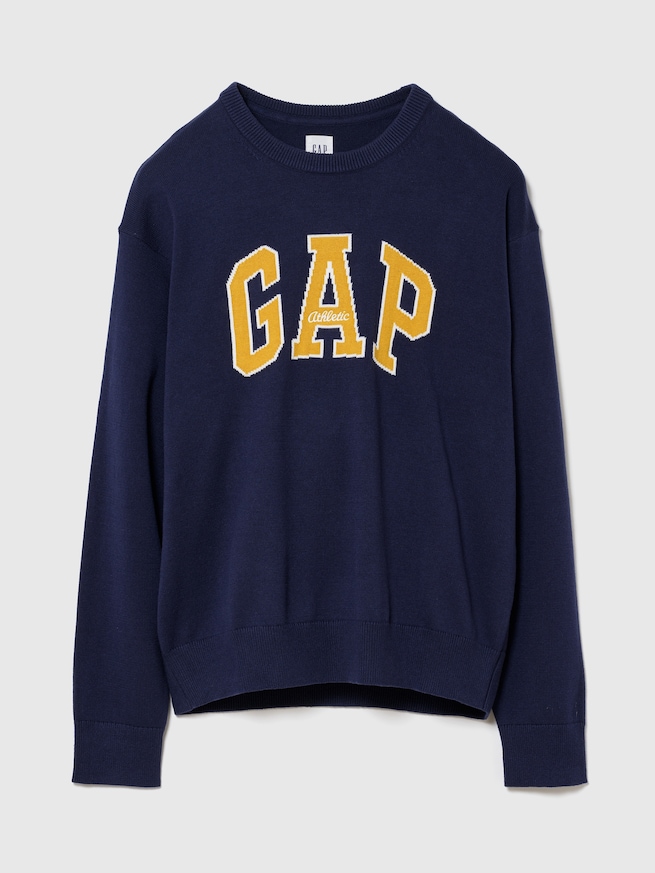 リラックスフィット GAPロゴ インターシャセーター-0