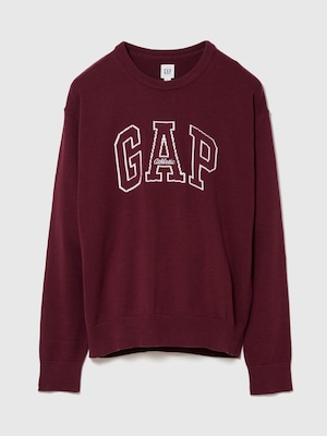 リラックスフィット GAPロゴ インターシャセーター