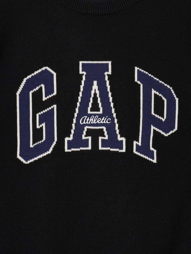 リラックスフィット GAPロゴ インターシャセーター-2