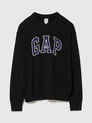 リラックスフィット GAPロゴ インターシャセーター