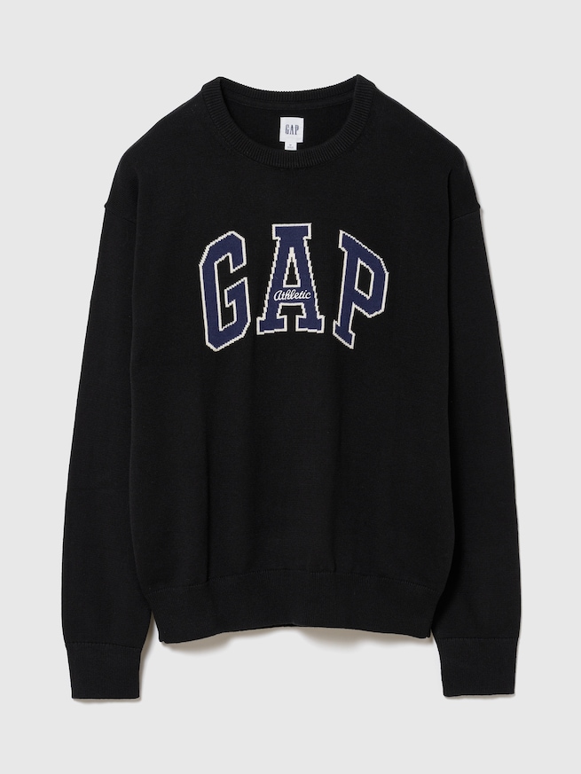 リラックスフィット GAPロゴ インターシャセーター-0