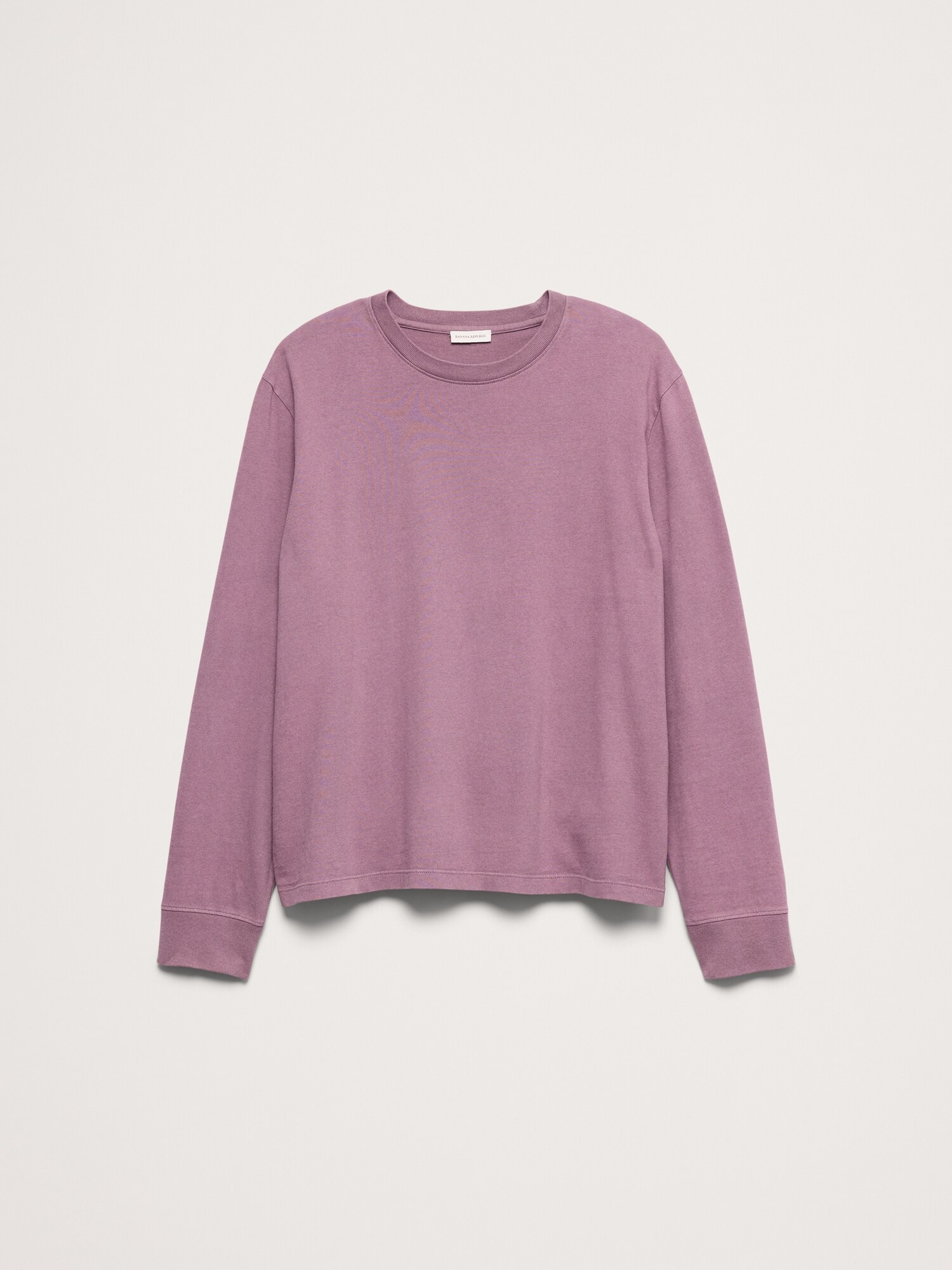 スエード コットン ロングスリーブ Tシャツ-4