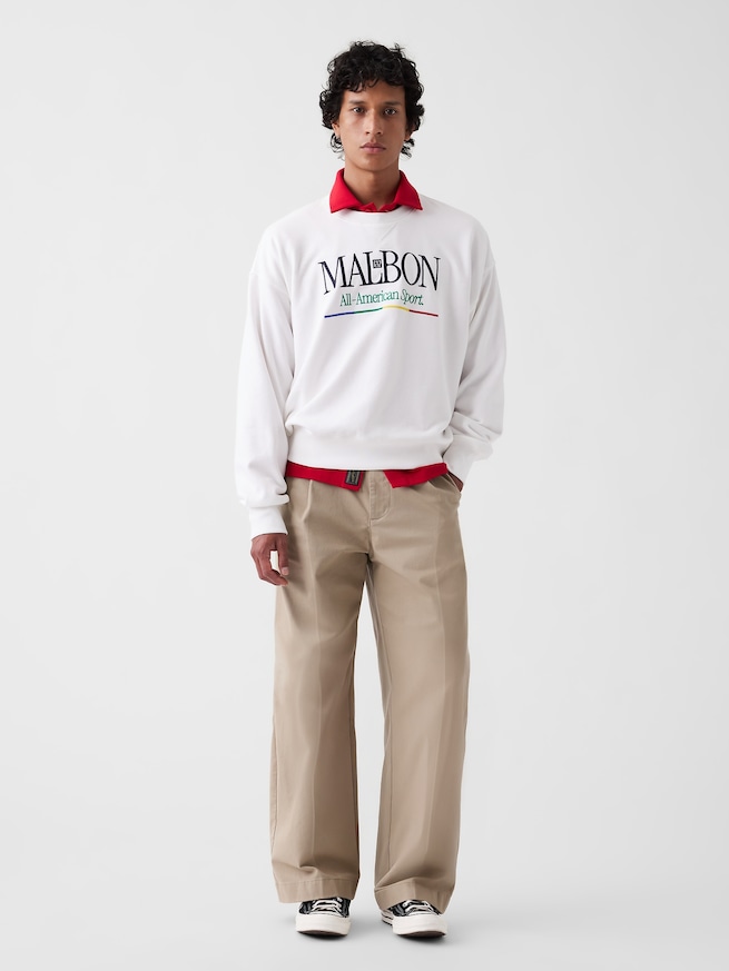 Gap &times; Malbon ヘビーウェイト ロゴ スウェットシャツ-1