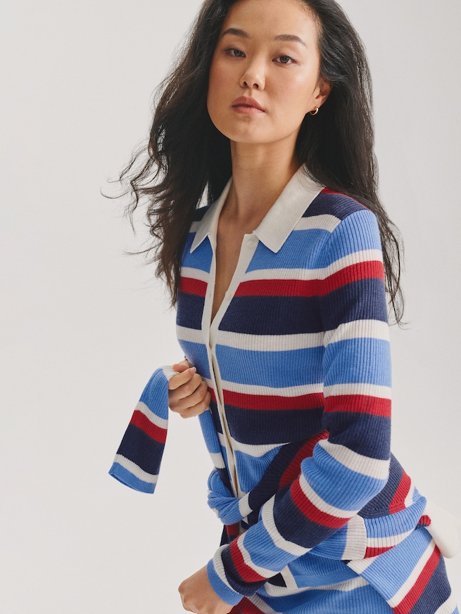 Gap &times; Malbon ストライプ ポロカーディガン-6