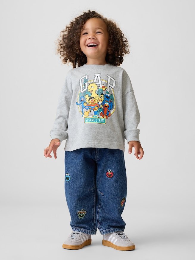 セサミストリート グラフィック GAPロゴTシャツ (幼児・ベビー)-3