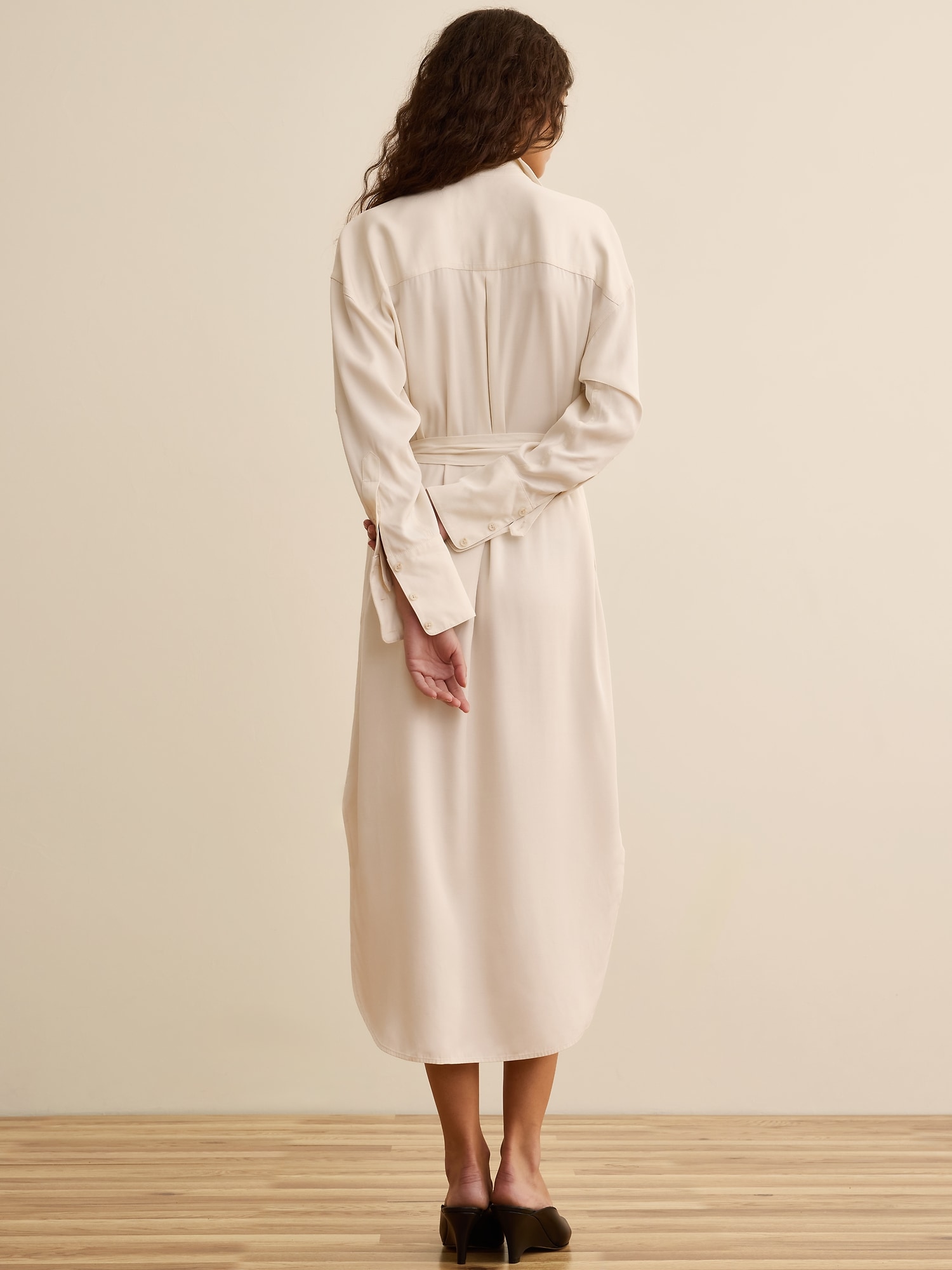 Banana Republic x La Ligne ビスコース ミディ シャツドレス-1