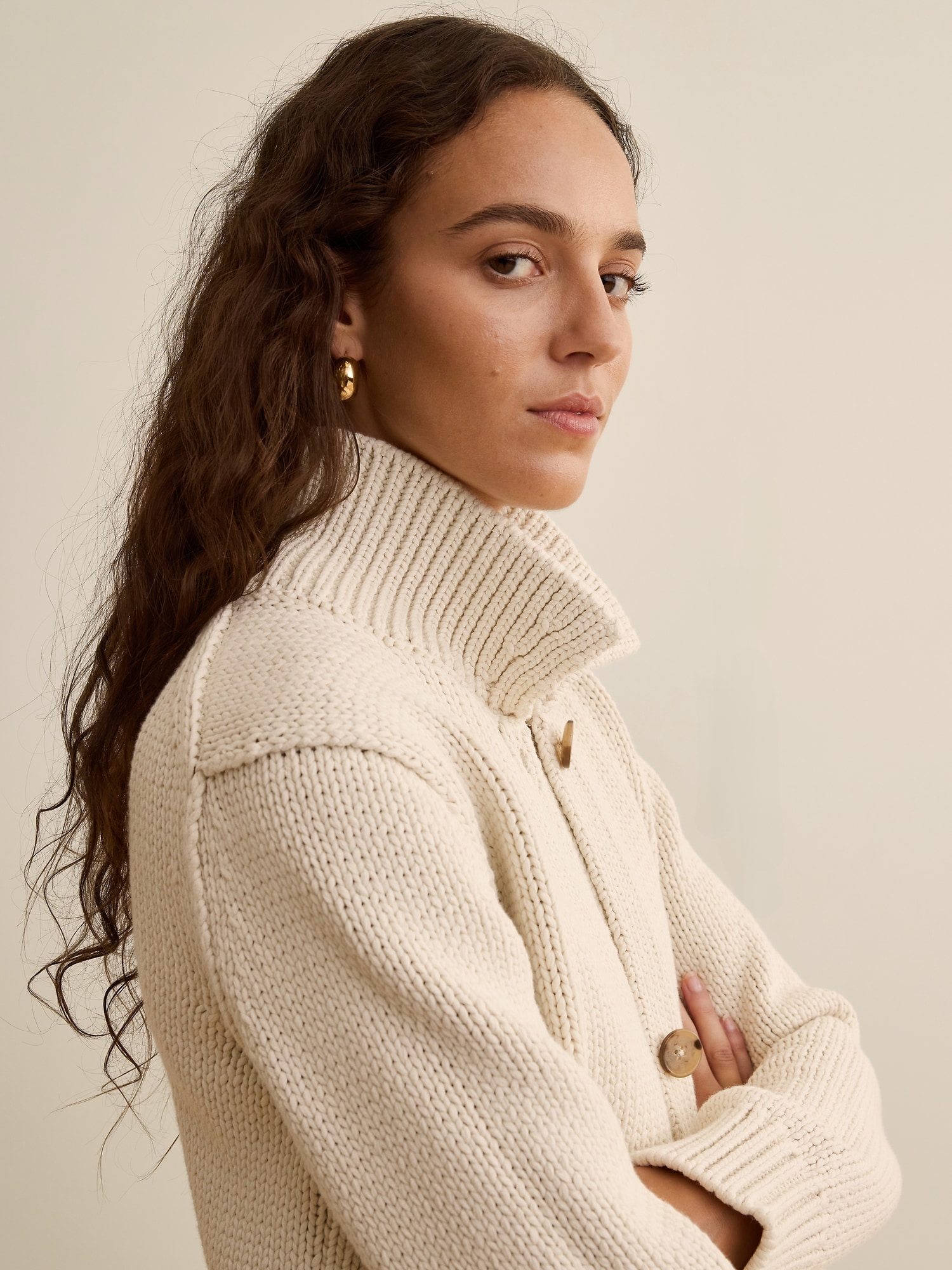 Banana Republic x La Ligne クロップド コットン カーディガン-2