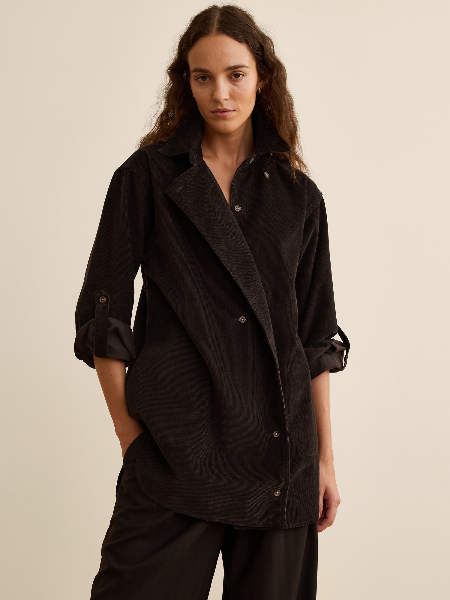 Banana Republic x La Ligne　コットンコーデュロイシャツ-0