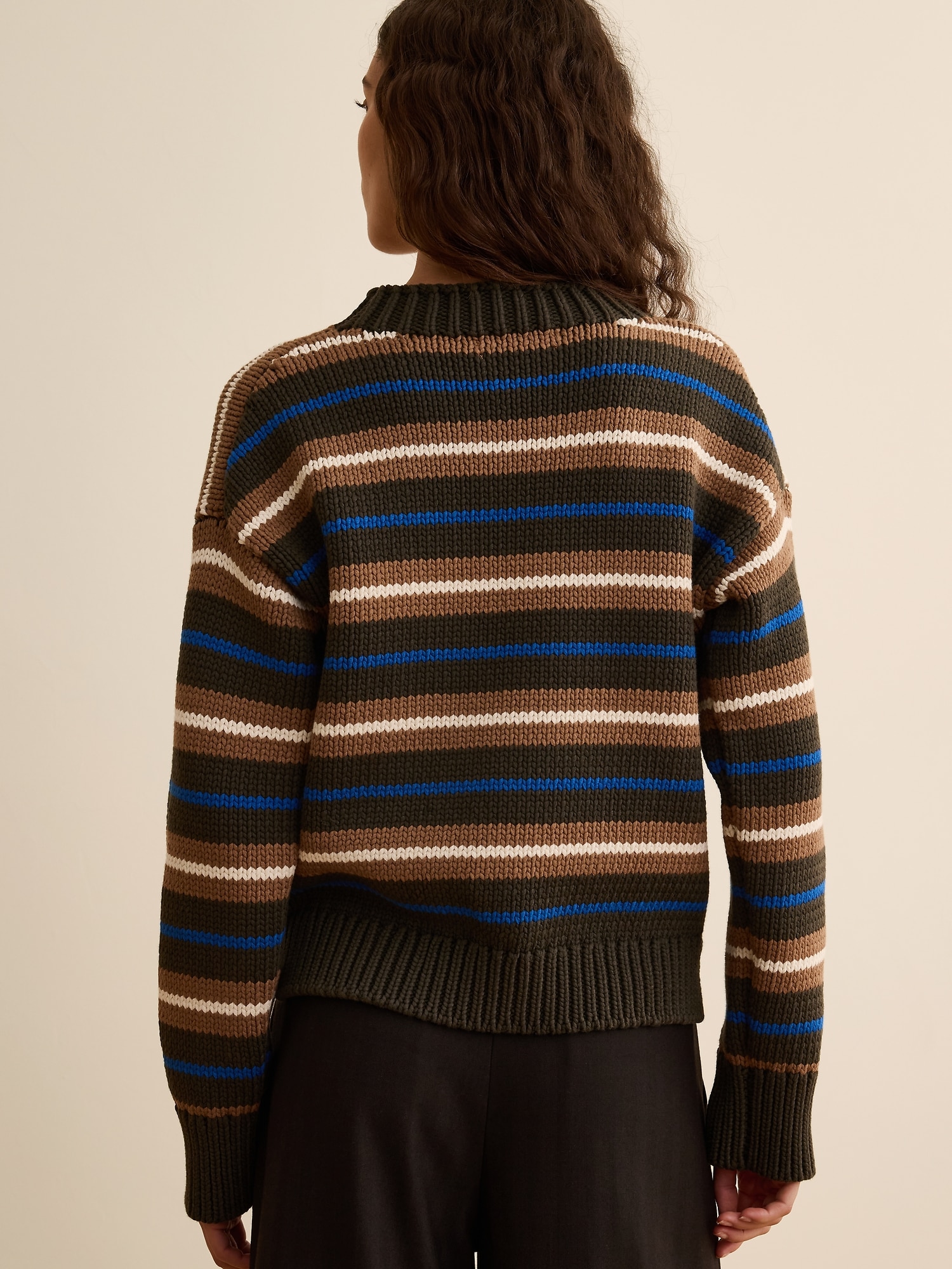 Banana Republic x La Ligne コットン クルーネックセーター-1