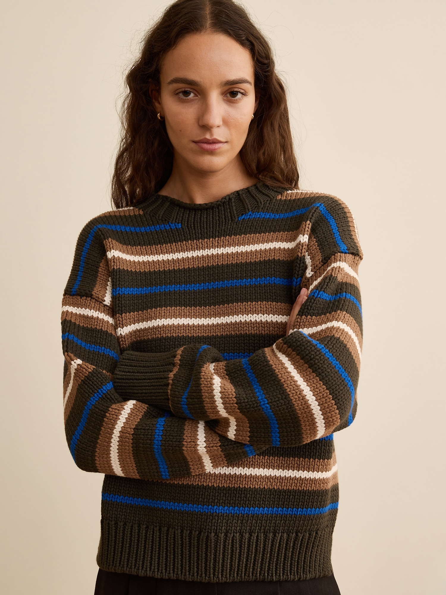 Banana Republic x La Ligne コットン クルーネックセーター-2