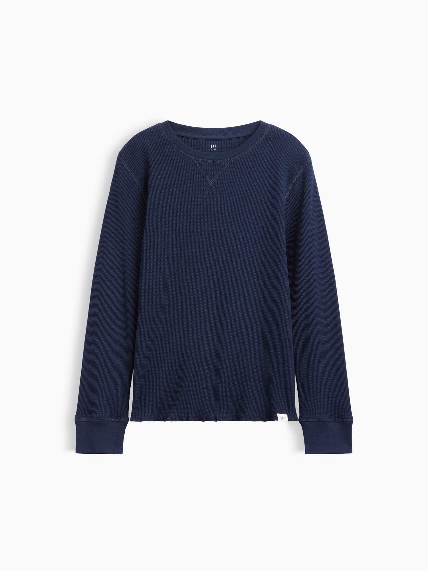 Gap公式オンラインストア | ワッフルニット クルーネックTシャツ (キッズ)