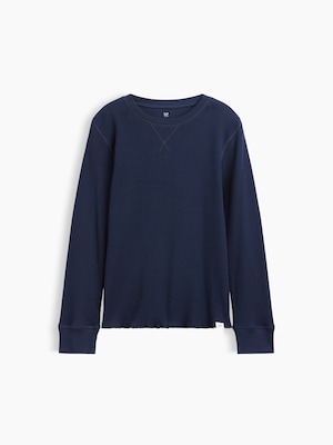 ワッフルニット クルーネックTシャツ (キッズ)