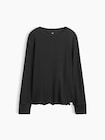 ワッフルニット クルーネックTシャツ (キッズ)-0