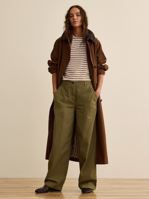 Banana Republic x La Ligne ワイドレッグ コットンチノパンツ