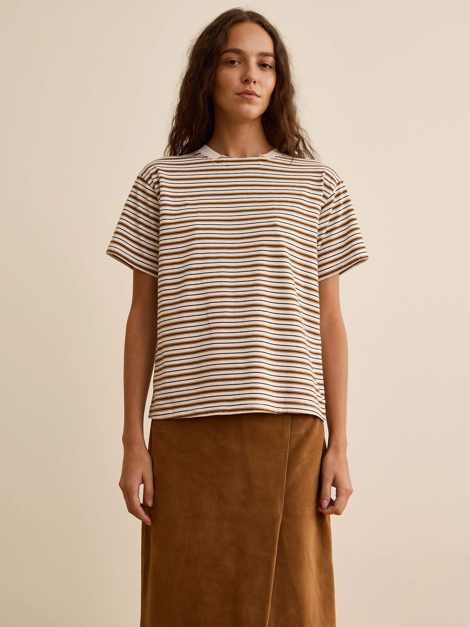 Banana Republic x La Ligne ボクシー コットンTシャツ-0