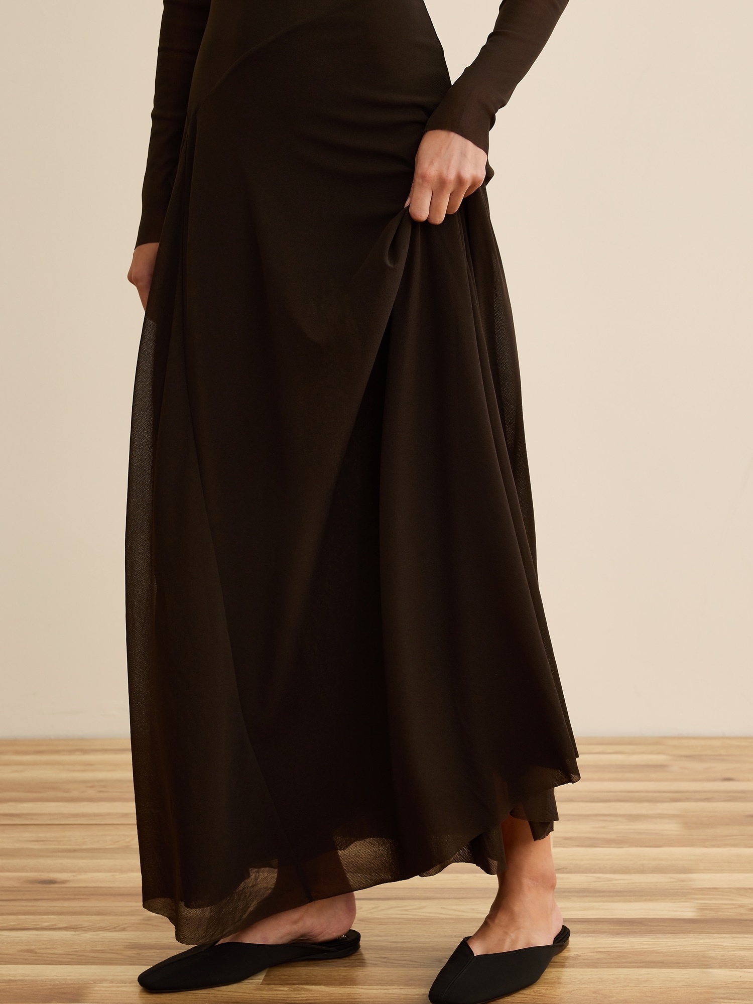 Banana Republic x La Ligne メッシュ マキシドレス-2