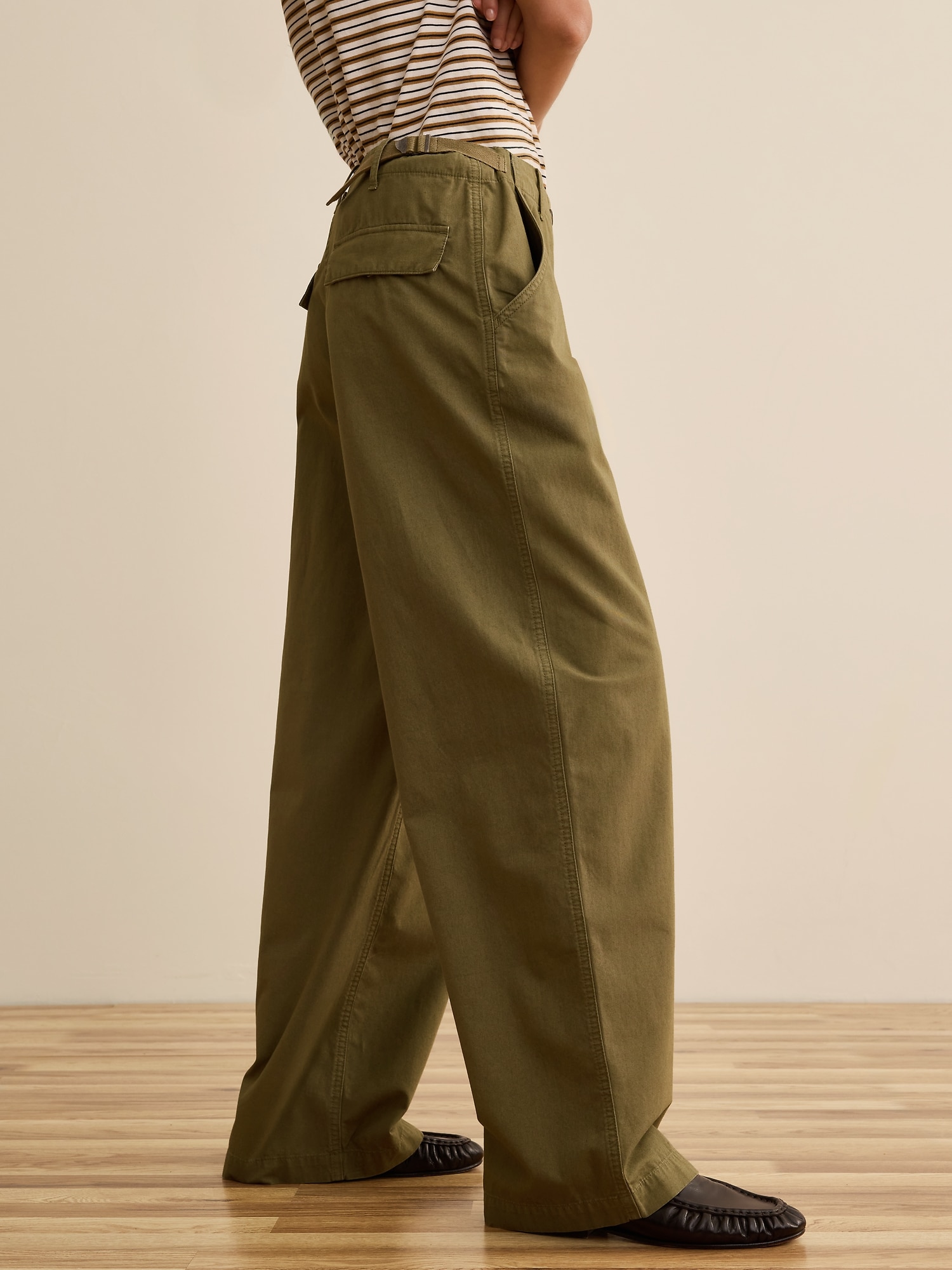 Banana Republic x La Ligne ワイドレッグ コットンチノパンツ-2
