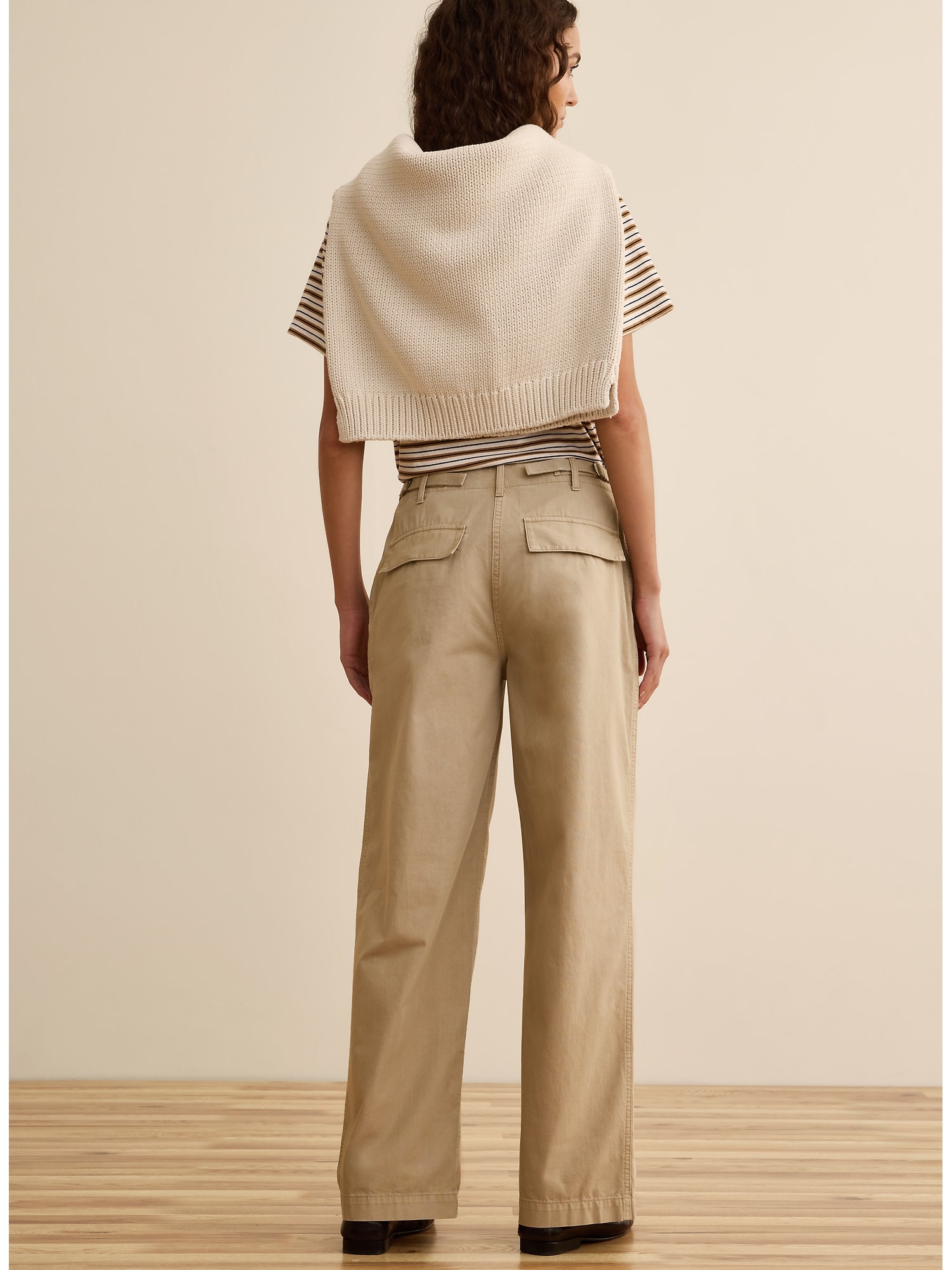 Banana Republic x La Ligne ワイドレッグ コットンチノパンツ-1